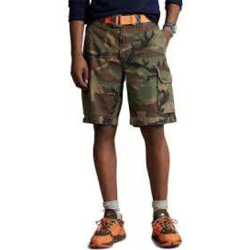 Polo Ralph Lauren Mens Camo Cargo Shorts Woodland Camouflage Size 32